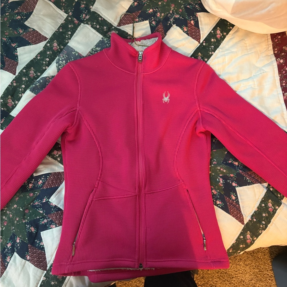 Spyder Vibrant Pink Zip-Up Jacket